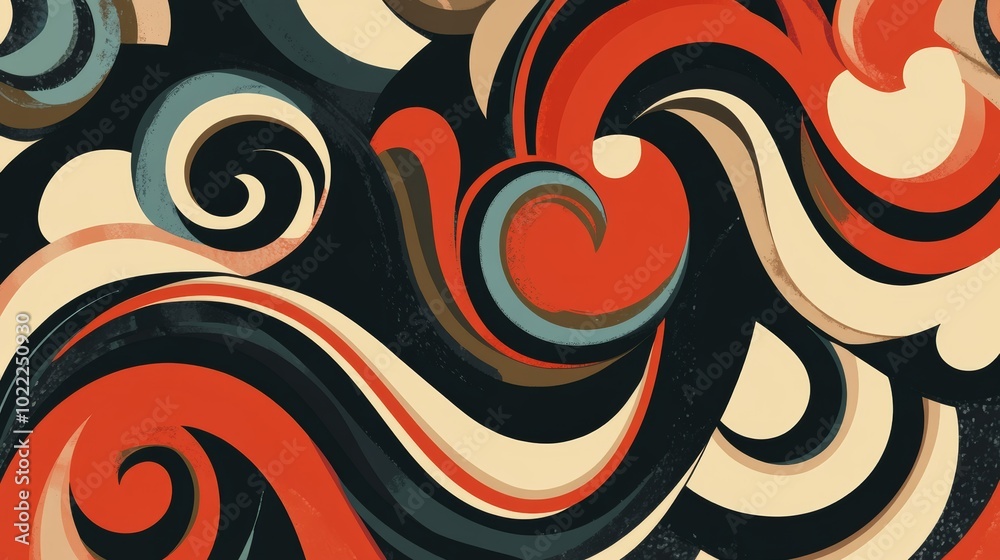 Colorful Abstract Swirls and Curves Background Design Colorful Abstract Swirls and Curves Background Design