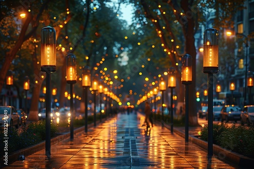 city lighting system brightness pedestrian vehicle night optimizing traffic energy