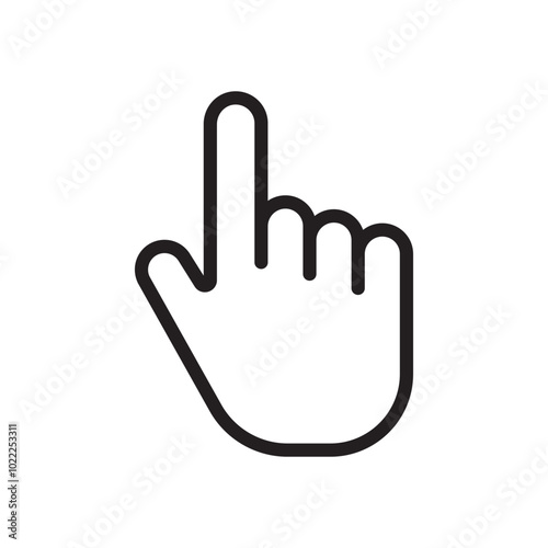 vectors tap finger icon outline vector design illustration