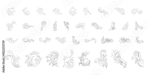 black outline ornament lace border vector design illustration