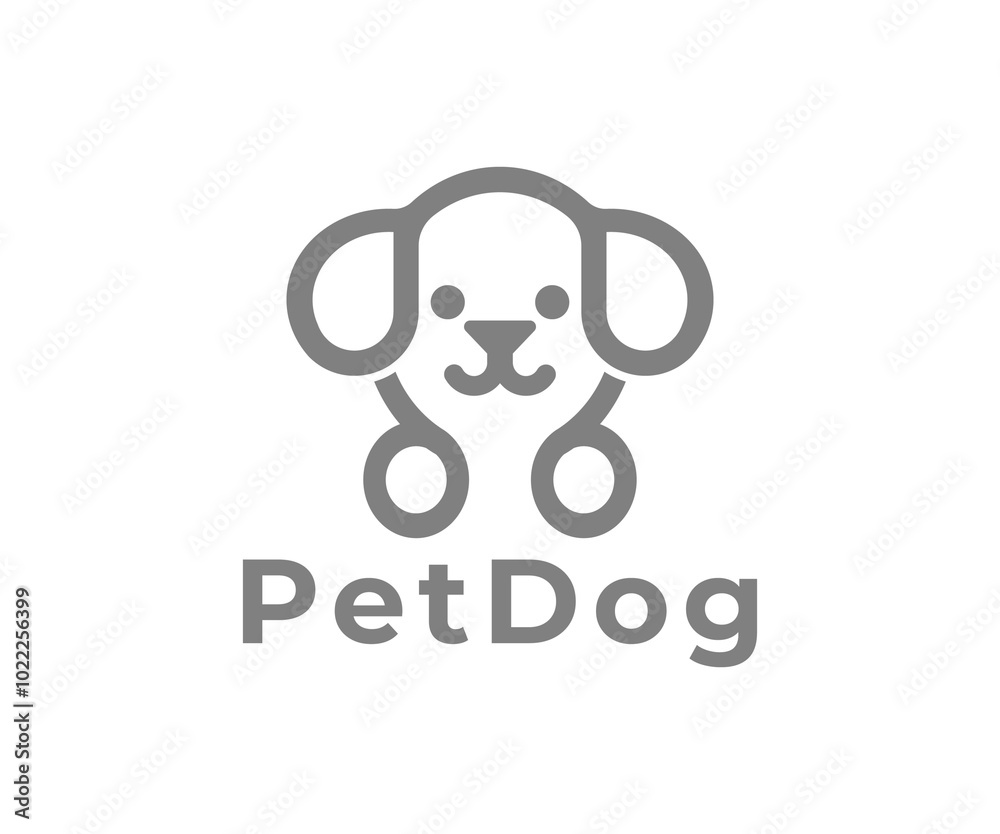 Fototapeta premium Pet dog medical therapy logo icon vector template design for pet clinics.