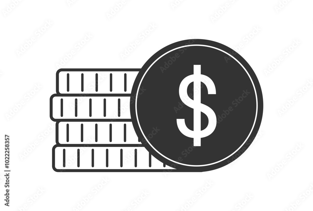 bunch icon vector money dollar bunch icon vector money dollar