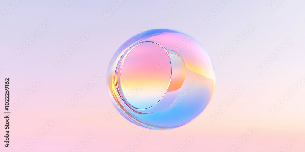 isolated 3D rendered bubble against sunset sky isolated 3D rendered bubble against sunset sky