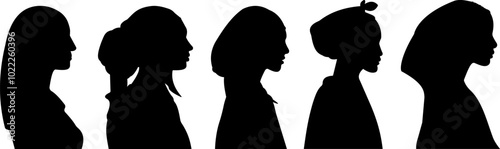 silhouette of woman with head covering