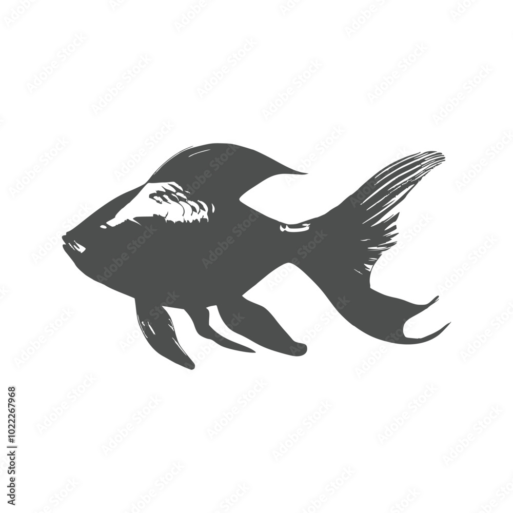 goldfish silhouette goldfish silhouette