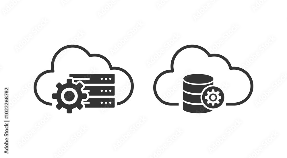 cloud database icon vector design cloud database icon vector design