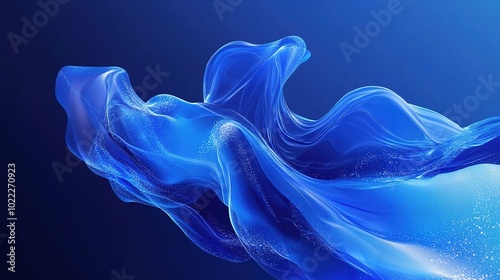 Flowing Blue Abstract Background