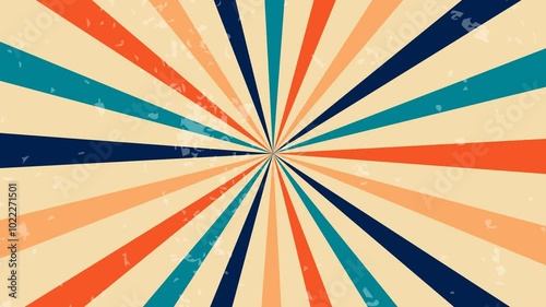 4K animated video of rotating sunburst vintage full color background. Very suitable for video backgrounds and other purposes