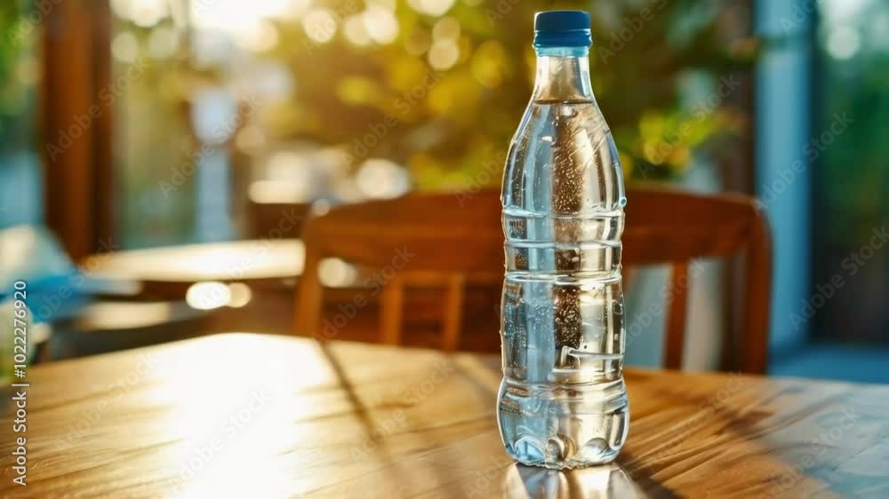Bottle of drinking water on the table Bottle of drinking water on the table