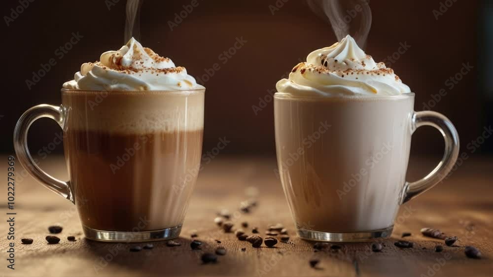 coffee latte art over a color background coffee latte art over a color background