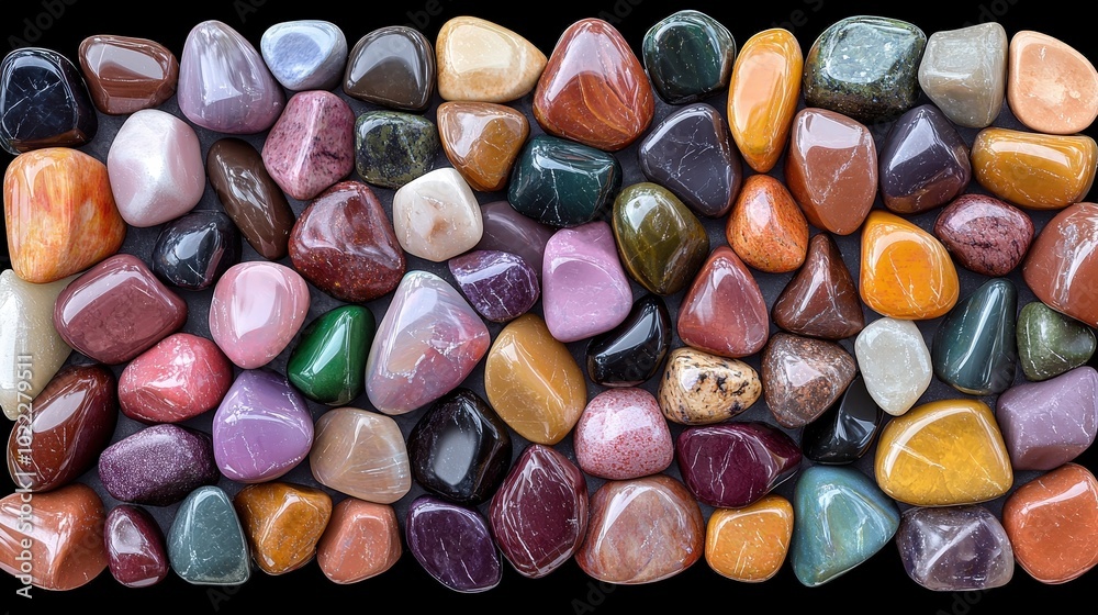 Colorful Polished Stones Gemstones Minerals Nature s Treasures Close Up Texture Backg Colorful Polished Stones Gemstones Minerals Nature s Treasures Close Up Texture Backg