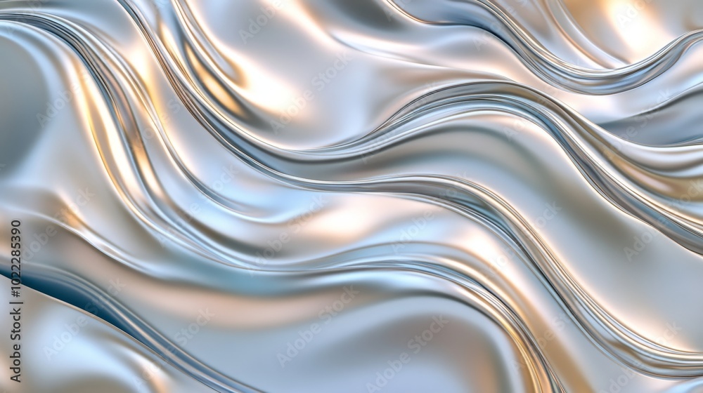 Elegant Silver Silk Texture with Soft Waves Elegant Silver Silk Texture with Soft Waves