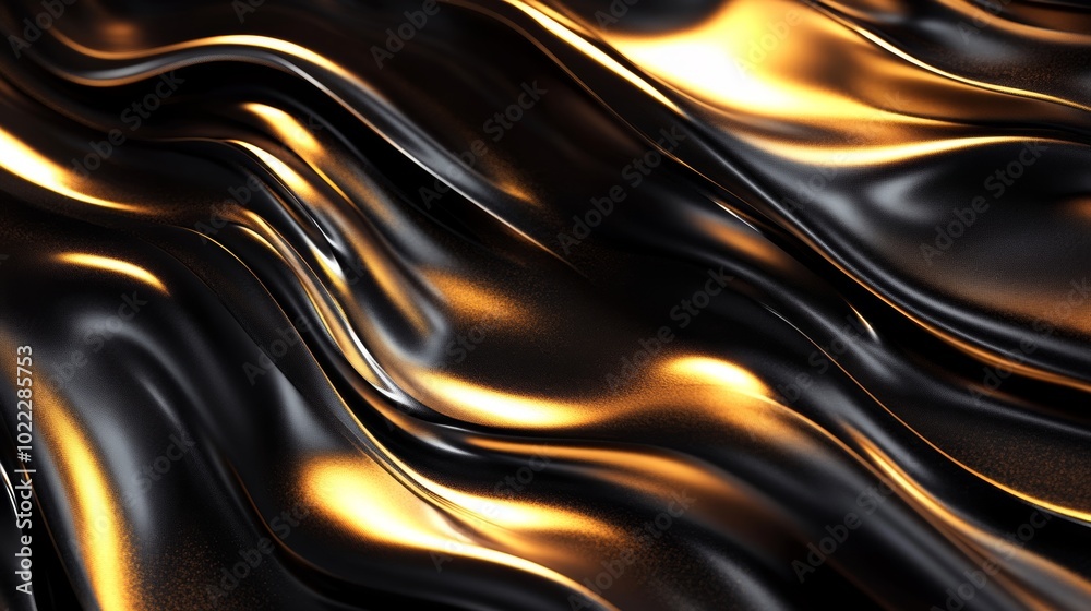 Elegant Black and Gold Wavy Abstract Background Elegant Black and Gold Wavy Abstract Background