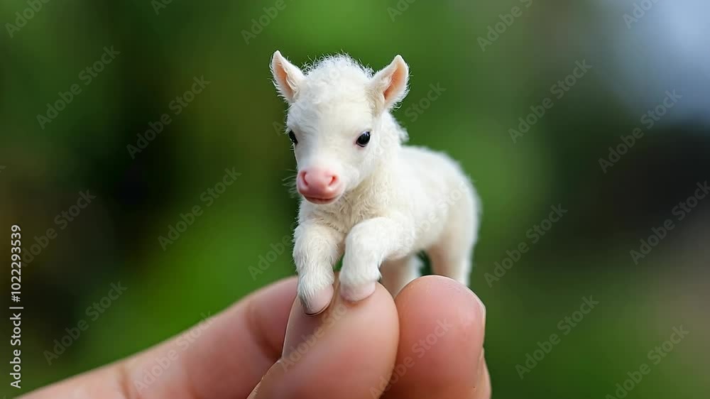 Tiny Baby Animal Gently Held in Hand with Soft Focus Background Tiny Baby Animal Gently Held in Hand with Soft Focus Background