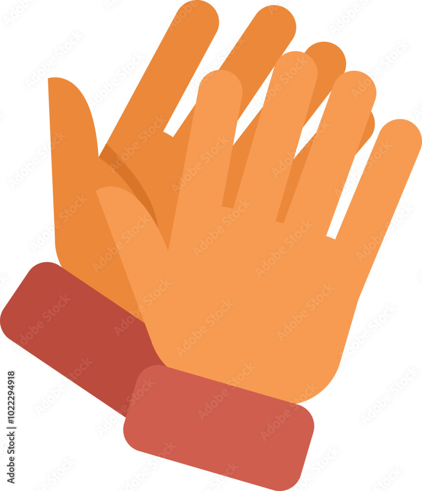 Two hands are clapping, showing applause for a great performance Two hands are clapping, showing applause for a great performance