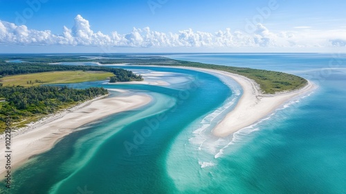 Serene Coastal Landscape with Turquoise Waters