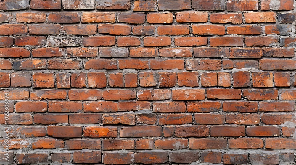 Obraz premium Weathered Red Brick Wall Texture