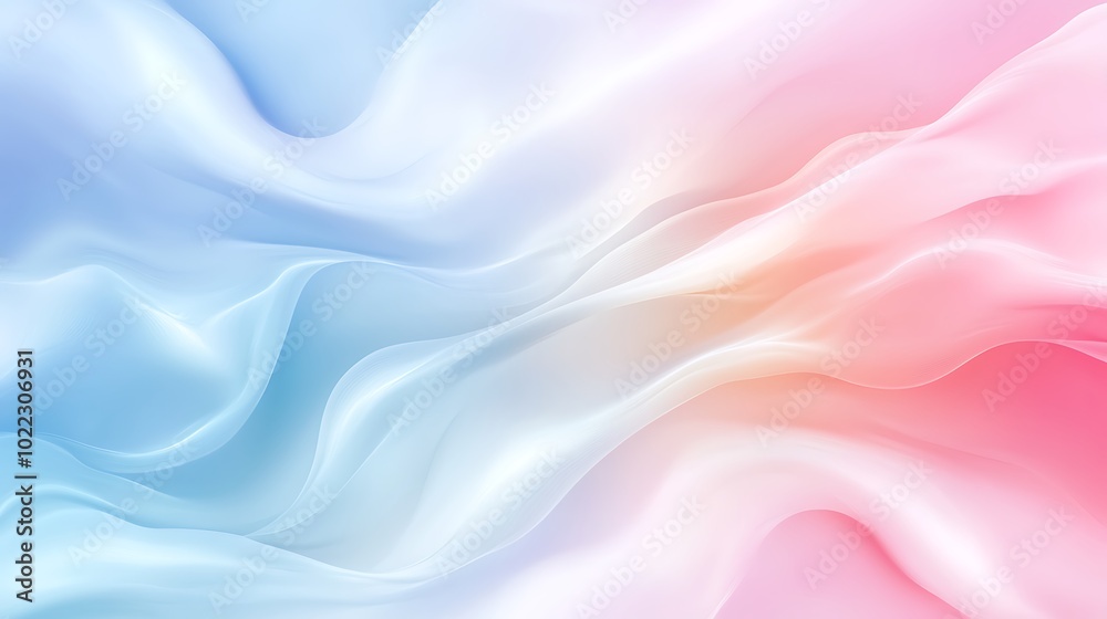 Fototapeta premium This colorful pastel gradient abstract background showcases a blend of pastel hues in a smooth gradient effect, adding a touch of elegance and sophistication to any visual concept