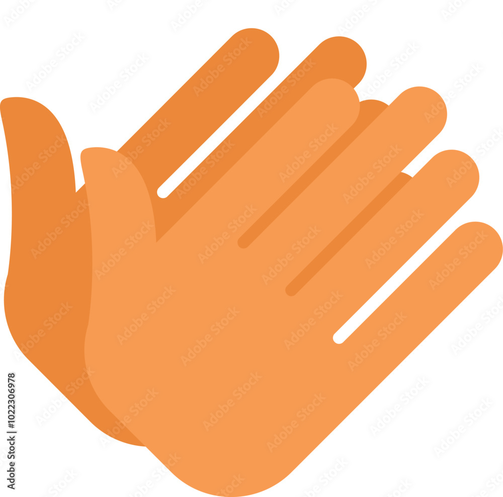 Two hands are clapping, making a sound of applause Two hands are clapping, making a sound of applause