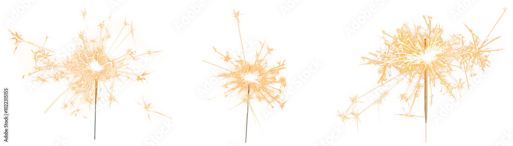 Sparkler png cut out element set Sparkler png cut out element set