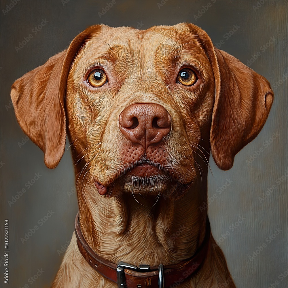 Close-Up Portrait of a Golden Dog Close-Up Portrait of a Golden Dog