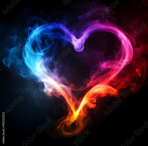 heart shaped smoke