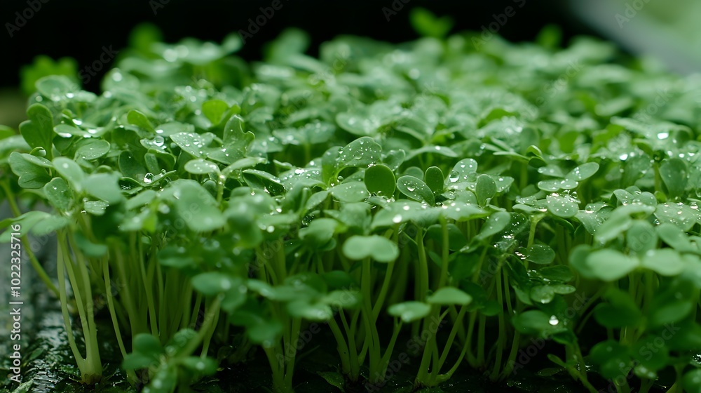 Vibrant green vegetable sprouts with tiny water droplets representing freshness and purity isolated on a natural clean background The image conveys a sense of wellness sustainability and a clean Vibrant green vegetable sprouts with tiny water droplets representing freshness and purity isolated on a natural clean background The image conveys a sense of wellness sustainability and a clean