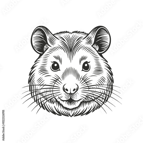 hamster drawing hand drawn  vector illustration