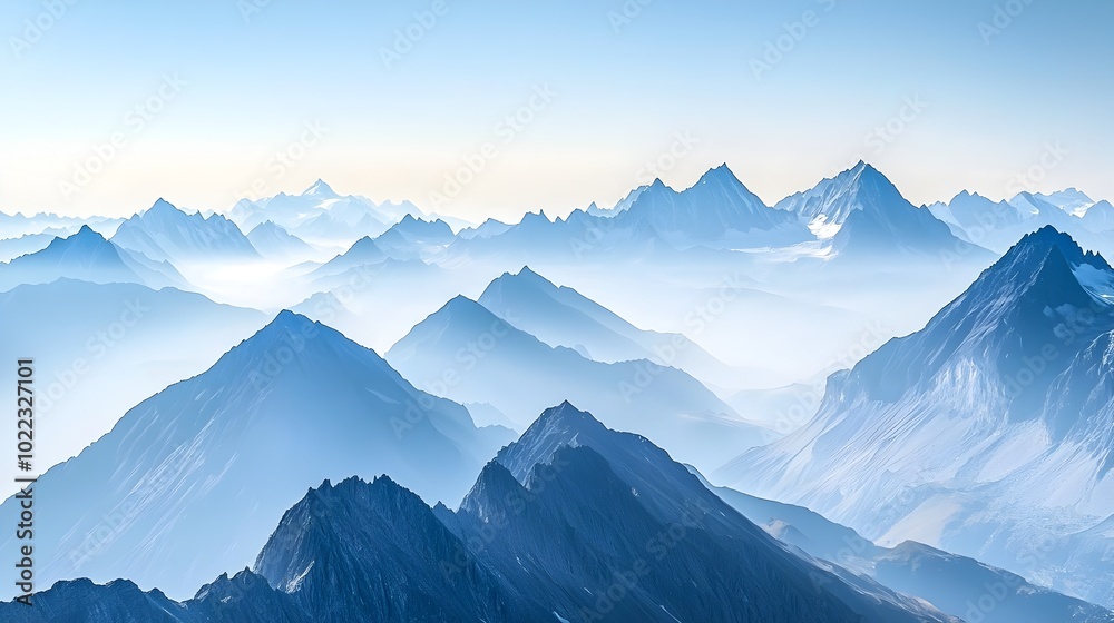 Misty Mountain Landscape with Ethereal Fog Covering Valleys and Peaks Capturing the Mystery and Ethereal Beauty of Nature on a Soft Dreamy Background Misty Mountain Landscape with Ethereal Fog Covering Valleys and Peaks Capturing the Mystery and Ethereal Beauty of Nature on a Soft Dreamy Background