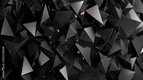 A dramatic and visually striking abstract background featuring metallic reflections sharp geometric edges and a bold contemporary design  This captivating image exudes a sense of sophistication