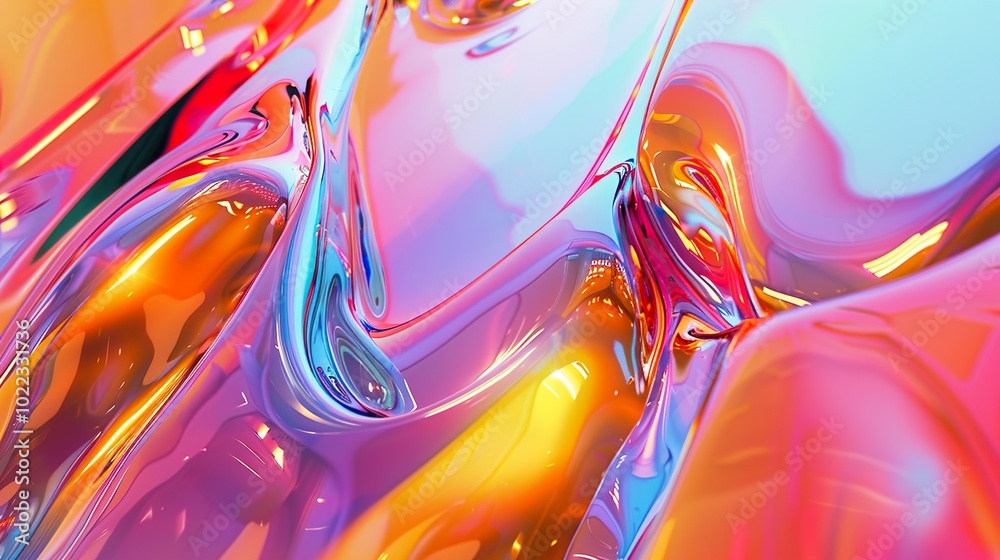 Abstract Psychedelic Art: Vibrant Holographic Texture Abstract Psychedelic Art: Vibrant Holographic Texture