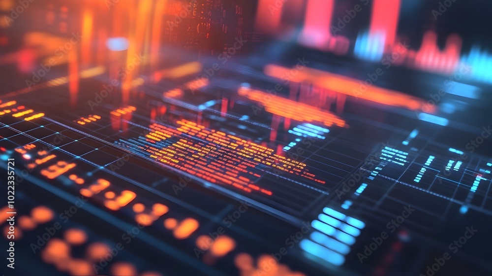 Sophisticated digital market screen displaying dynamic financial data graphs and analytics Sophisticated digital market screen displaying dynamic financial data graphs and analytics