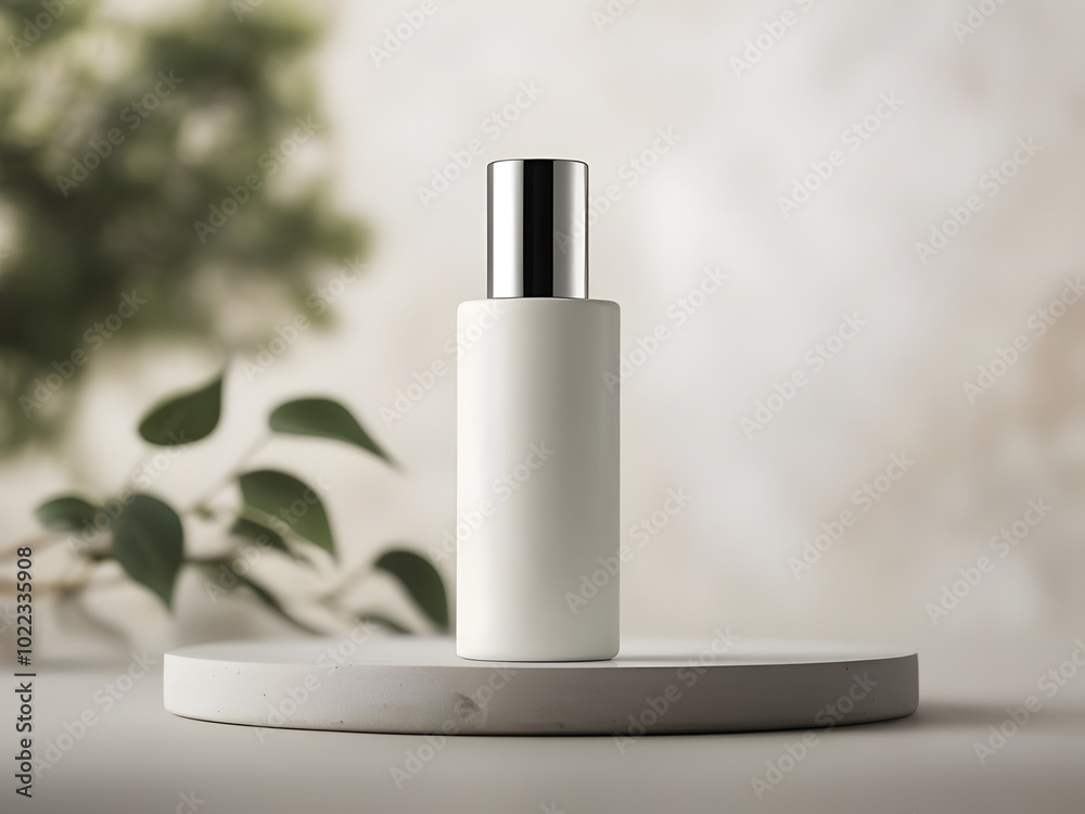 illustration of a cosmetic bottle mock up design isolated on natural background illustration of a cosmetic bottle mock up design isolated on natural background