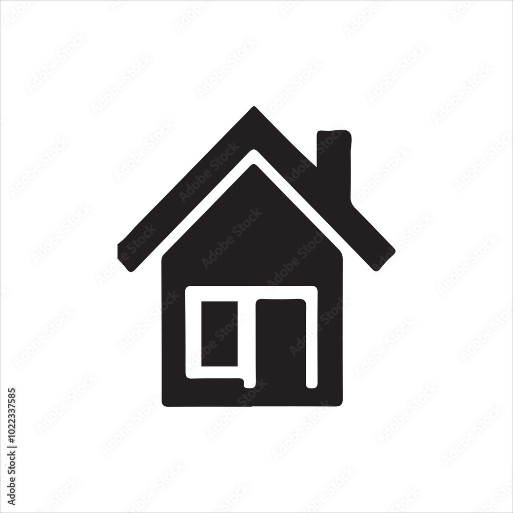 home icon silhouette vector illustration art home icon silhouette vector illustration art