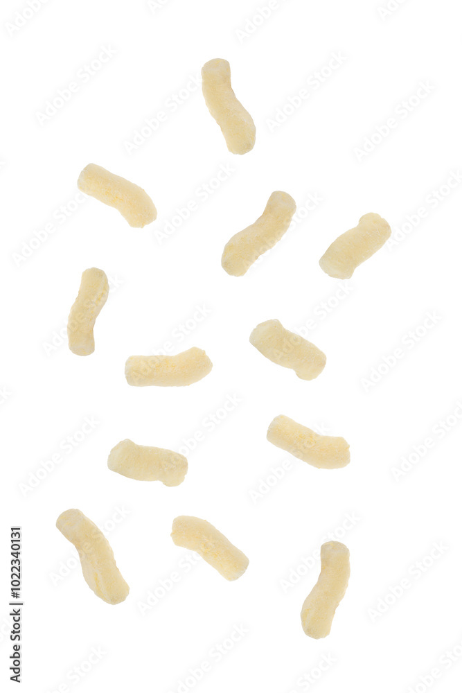 PNG, Three falling sweet corn sticks, isolated on white background PNG, Three falling sweet corn sticks, isolated on white background