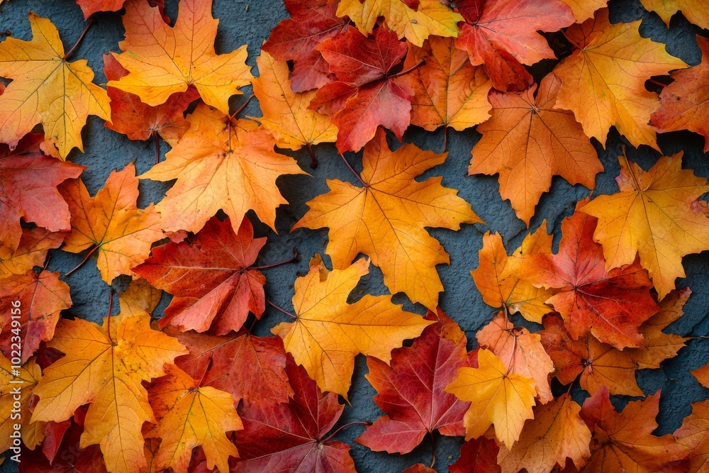 Fototapeta premium Fallen Leaves Season Background