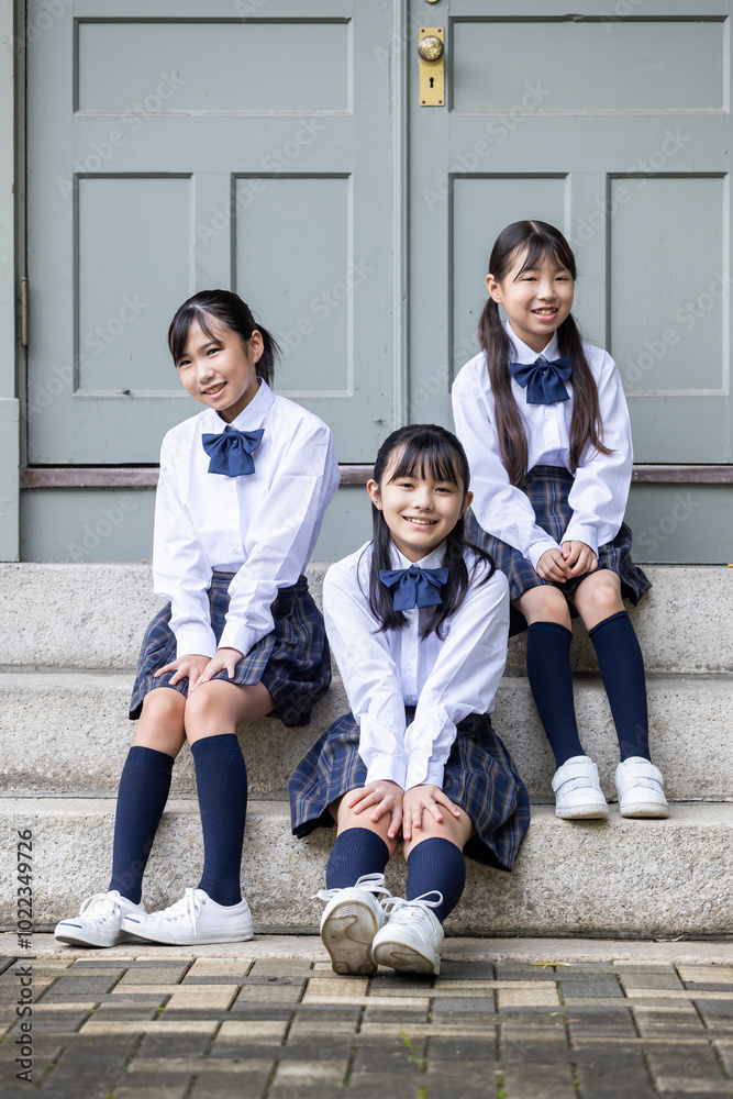 Fototapeta premium 笑顔の女子学生 Smiling female student