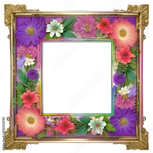 Hand drawn art nouveau frame design