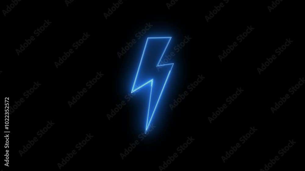 Neon Bolt icon Animation. Flash neon sign. Charge flash icon. Lighting strike flash Neon Bolt icon Animation. Flash neon sign. Charge flash icon. Lighting strike flash