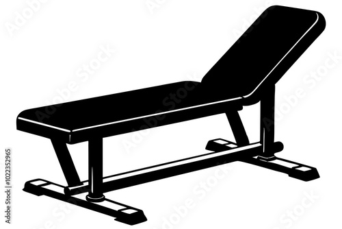 adjustable bench silhouette vector illustration