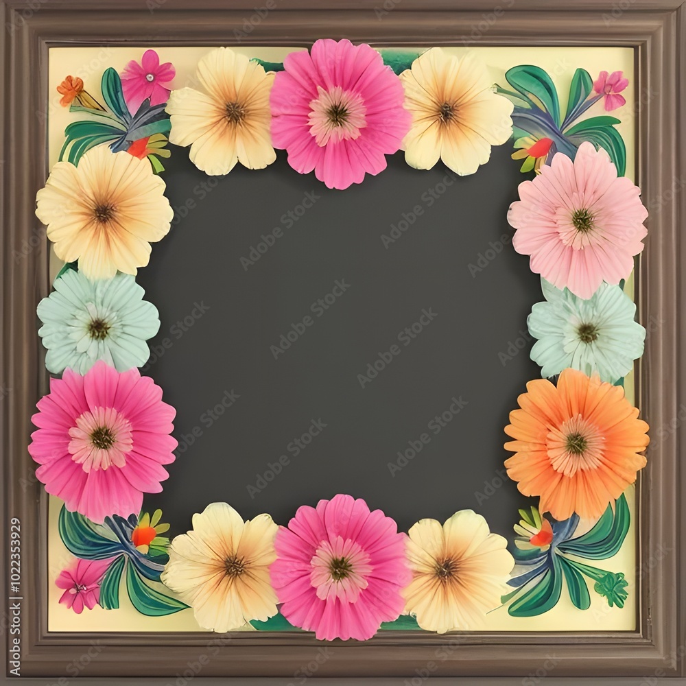 Hand drawn art nouveau frame design Hand drawn art nouveau frame design