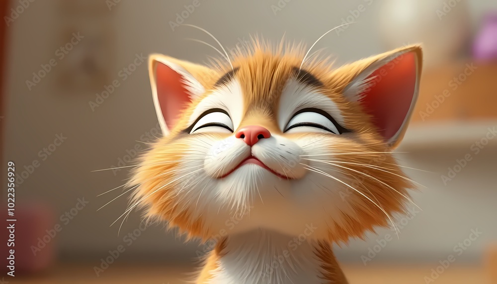 Fototapeta premium portrait of a red cat