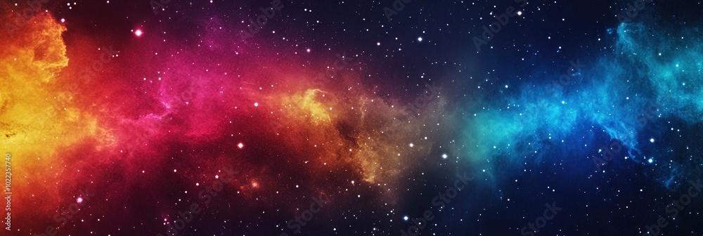 colorful astronomy concept with copy space