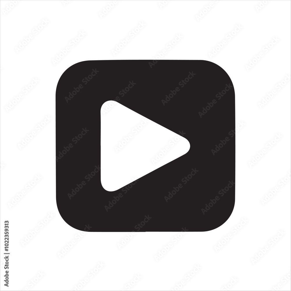 Play hand-drawn icon vector illustration Play hand-drawn icon vector illustration