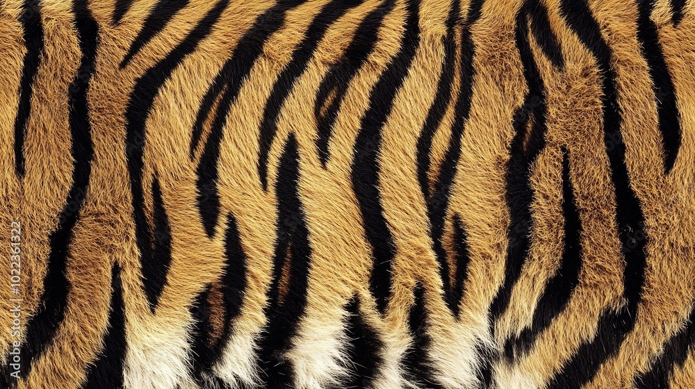 A seamless design featuring a realistic tiger skin pattern, capturing the bold, striking stripes and natural texture of the tiger's fur. The pattern is repetitive and continuous, A seamless design featuring a realistic tiger skin pattern, capturing the bold, striking stripes and natural texture of the tiger's fur. The pattern is repetitive and continuous,