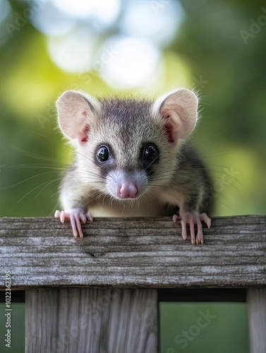 opossum isolated on summer background