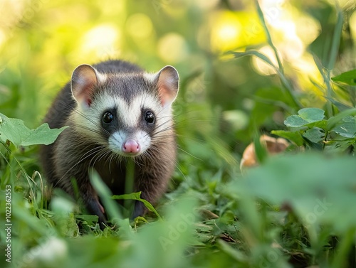 opossum isolated on summer background