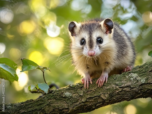 opossum isolated on summer background