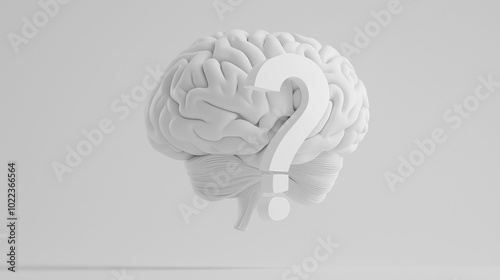 Brain Teaser: A white, 3D r...