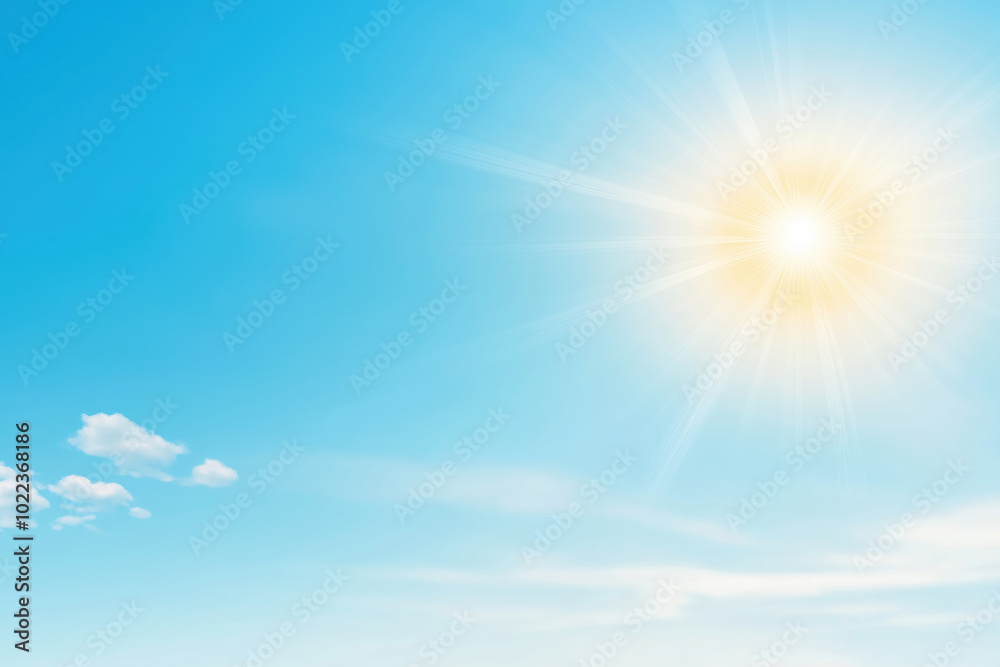 Sunny day with blue sky and soft clouds Sunny day with blue sky and soft clouds